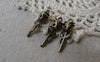 Accessories - 20 Pcs Of Antique Bronze 3D Rose Flower Charms 9x27mm A7320