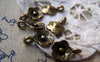 Accessories - 20 Pcs Of Antique Bronze 5 Leaf Flower Charms 10x14mm A413