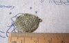 Accessories - 20 Pcs Of Antique Bronze Abstract Textured Round Pendant Charms 19x24mm A4567