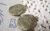 Accessories - 20 Pcs Of Antique Bronze Abstract Textured Round Pendant Charms 19x24mm A4567
