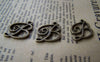 Accessories - 20 Pcs Of Antique Bronze Alphabet Letter B Charms 16x18mm A481