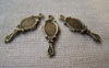 Accessories - 20 Pcs Of Antique Bronze Ancient Chinese Mirror Charms Pendants 10x24mm A1397