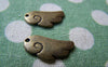 Accessories - 20 Pcs Of Antique Bronze Angel Wing Charms 9x17mm A3244