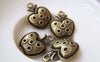Accessories - 20 Pcs Of Antique Bronze Apple Charms 16x18mm A5241