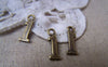 Accessories - 20 Pcs Of Antique Bronze Arabic Figure Number 1 One Charms 7x15mm A1766