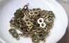 Accessories - 20 Pcs Of Antique Bronze Arabic Figure Number 8 Eight Charms 7x15mm A1773
