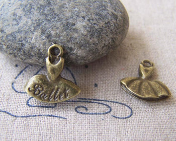Accessories - 20 Pcs Of Antique Bronze Ballet Dress Charms 15x16mm A619
