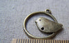Accessories - 20 Pcs Of Antique Bronze Bird Ring Connector Charms 21mm A250