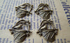 Accessories - 20 Pcs Of Antique Bronze Birds On Basket Charms19x22mm A244