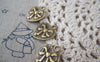 Accessories - 20 Pcs Of Antique Bronze Bow Ribbon Heart Charms 16x18mm  A4542