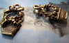 Accessories - 20 Pcs Of Antique Bronze Bow Tie Flower Basket Charms Pendants 12x22mm A448