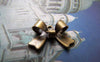 Accessories - 20 Pcs Of Antique Bronze Bow Tie Knot Charms 10x15mm A737