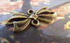 Accessories - 20 Pcs Of Antique Bronze Bow Tie Knot Connector Charms 11x29mm A5434