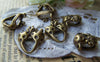 Accessories - 20 Pcs Of Antique Bronze Bra Charms 9x16mm A740