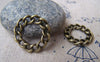 Accessories - 20 Pcs Of Antique Bronze Chain Link Round Circle RingsCharms Connector 20mm A340