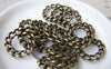 Accessories - 20 Pcs Of Antique Bronze Chain Link Round Circle RingsCharms Connector 20mm A340