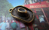 Accessories - 20 Pcs Of Antique Bronze Cowboy Hat Charms Size 13.3x22mm A4996