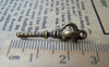 Accessories - 20 Pcs Of Antique Bronze Crown Key Skeleton Key Charms  8x23mm A186