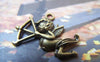 Accessories - 20 Pcs Of Antique Bronze Cupid Charms 22x26mm A4828