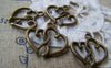 Accessories - 20 Pcs Of Antique Bronze Double Heart Charms 16x20mm A1604