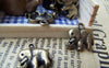 Accessories - 20 Pcs Of Antique Bronze Elephant Pendants Charms  10x14mm A663