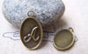 Accessories - 20 Pcs Of Antique Bronze English Letter A Oval Charms 11x16.5mm  A1982