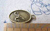 Accessories - 20 Pcs Of Antique Bronze English Letter A Oval Charms 11x16.5mm  A1982