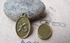 Accessories - 20 Pcs Of Antique Bronze English Letter K Oval Charms 11x16.5mm A3387