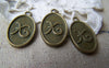 Accessories - 20 Pcs Of Antique Bronze English Letter K Oval Charms 11x16.5mm A3387