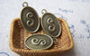 Accessories - 20 Pcs Of Antique Bronze English Letter S Oval Charms 11x16.5mm   A1995