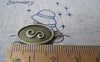 Accessories - 20 Pcs Of Antique Bronze English Letter S Oval Charms 11x16.5mm   A1995