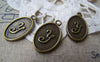 Accessories - 20 Pcs Of Antique Bronze English Letter Y Oval Charms 11x16.5mm A1997