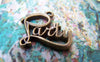 Accessories - 20 Pcs Of Antique Bronze English Word Party Charms 19x20mm A593