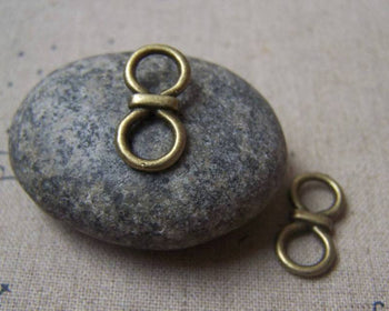 Accessories - 20 Pcs Of Antique Bronze Figure 8 Connector Charms 9x19mm A4760