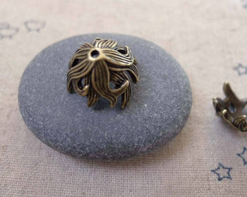 Accessories - 20 Pcs Of Antique Bronze Filigree Bead Caps 10x15mm A7421