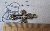 Accessories - 20 Pcs Of Antique Bronze Filigree Cross Charms 16x26mm A4396