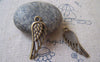 Accessories - 20 Pcs Of Antique Bronze Filigree Feather Wing Charms 12x33mm A5299