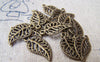 Accessories - 20 Pcs Of Antique Bronze Filigree Filigree Leaf Charms 10x16mm A334