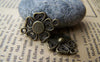 Accessories - 20 Pcs Of Antique Bronze Filigree Flower Connector Charms 15x20mm A2836