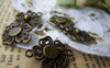 Accessories - 20 Pcs Of Antique Bronze Filigree Flower Connector Charms 15x20mm A2836