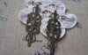 Accessories - 20 Pcs Of Antique Bronze Filigree Flower Embellishments  20x65mm A2665