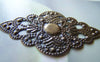 Accessories - 20 Pcs Of Antique Bronze Filigree Flower Embellishments 29x52mm A3985