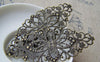 Accessories - 20 Pcs Of Antique Bronze Filigree Flower Embellishments 35x80mm A3139