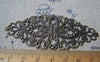 Accessories - 20 Pcs Of Antique Bronze Filigree Flower Embellishments 35x80mm A3139