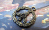 Accessories - 20 Pcs Of Antique Bronze Filigree Flower Peace Symbol Charms 20mm A4796