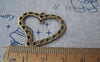 Accessories - 20 Pcs Of Antique Bronze Filigree Heart Charms 25x29mm A3686