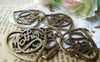Accessories - 20 Pcs Of Antique Bronze Filigree Heart Charms 26x29mm A503