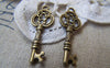 Accessories - 20 Pcs Of Antique Bronze Filigree Key Charms 10x28mm A2289