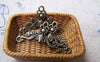 Accessories - 20 Pcs Of Antique Bronze Filigree Leaf Flower Connector Charms 15x27mm A2798