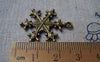 Accessories - 20 Pcs Of Antique Bronze Filigree Snowflake Charms 22mm A348